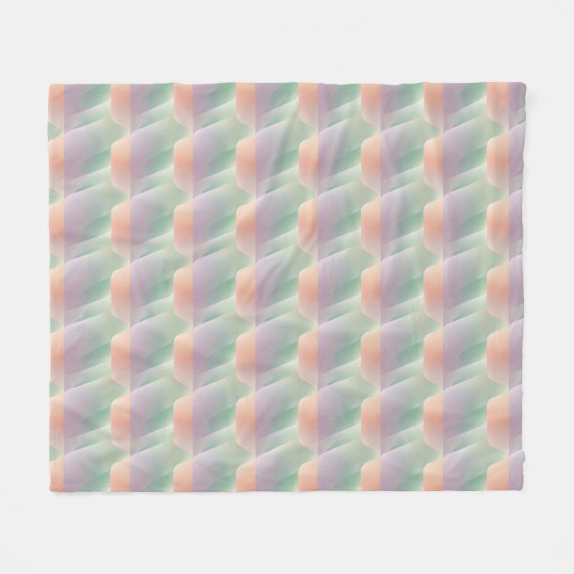Pastel Abstract Gradient Soft Colour Aesthetic Fleece Blanket (Front (Horizontal))