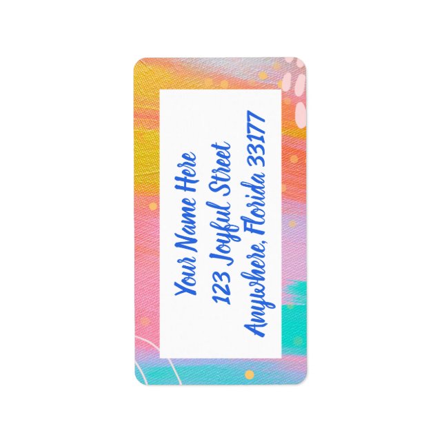 Pastel Abstract Modern Return Address Labels (Front)