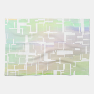Pastel Abstract Multicolored Pattern Tea Towel