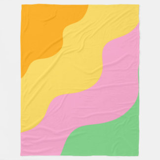 Pastel Abstract Pattern Fleece Blanket