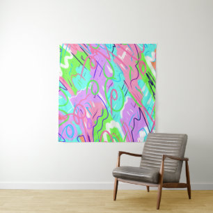 Pastel Abstract Pop Art  Tapestry