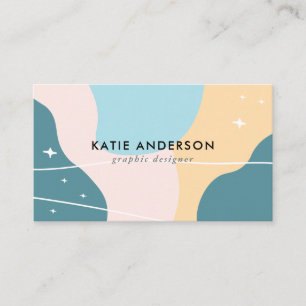 Pastel Abstract Professional Business Card