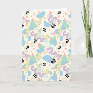 Pastel Abstract Shapes Pattern Design Card