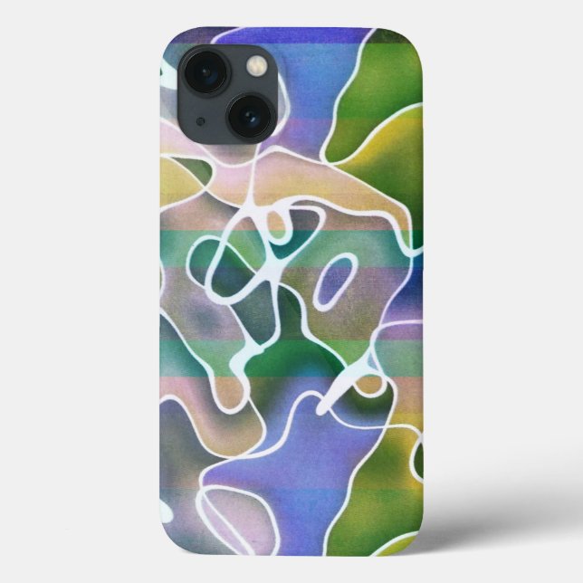 Pastel Abstract Stripes iPad Case (Back)