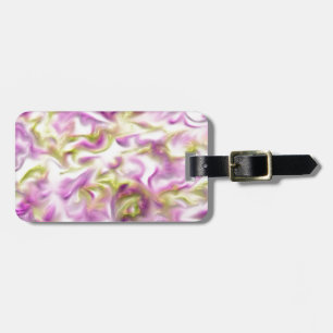 Pastel Abstract Swirl Pattern Pink Purple Feminine Luggage Tag