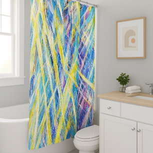 Pastel Abstract Texture – Colourful Modern Shower  Curtain