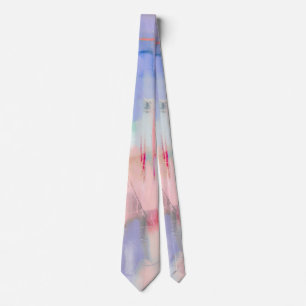 Pastel Abstract Tie Soft Colors Pink Blue Unique
