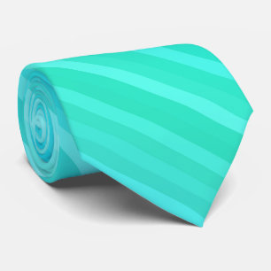 Pastel Abstract Turquoise Blue Green Stripes Tie