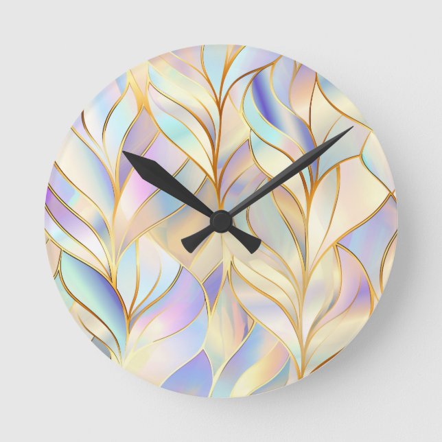 Pastel Abstract Wall Clock (Front)