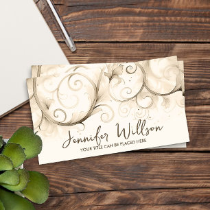 Pastel Abstract Watercolor Swirl Art Business Card