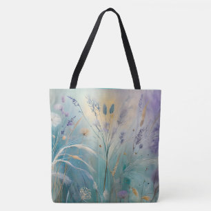 Pastel Abstract Whispers of Nature, Grasses II Tote Bag