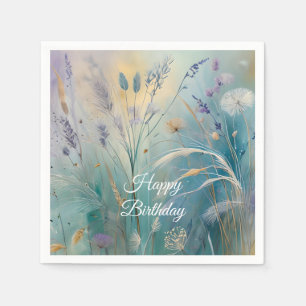 Pastel Abstract Whispers of Nature *Personalise* Napkin