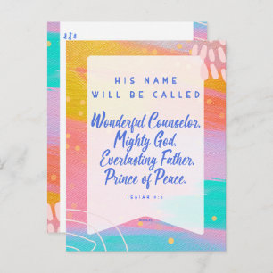 Pastel Abstract Wonderful Counselor Christmas Card