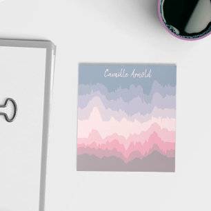 Pastel Abstract Wrinkled Wavy Layered Personalised Notepad