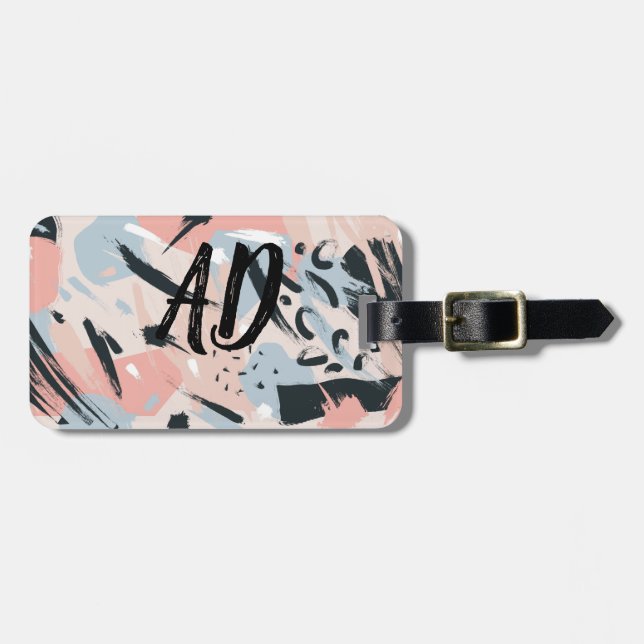 Pastel abstraction luggage tag (Front Horizontal)