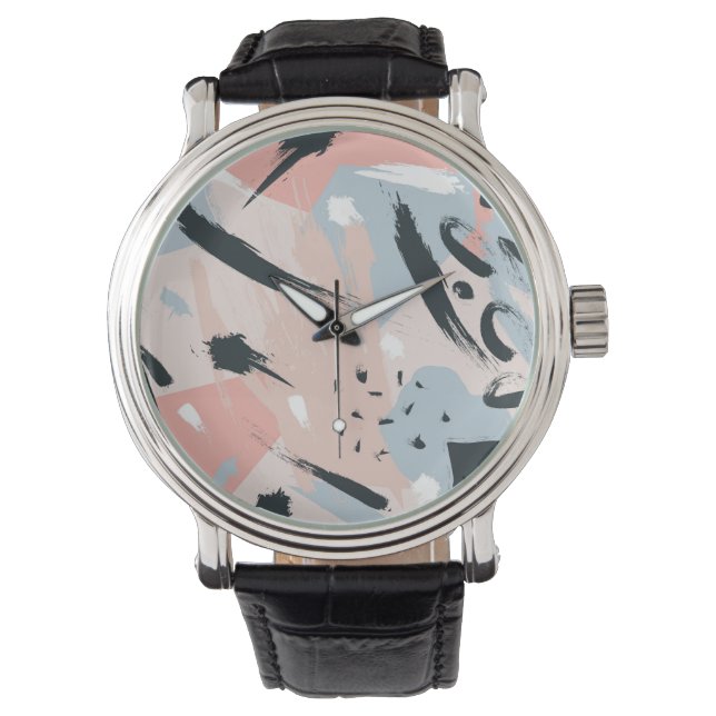 Pastel abstraction watch (Front)