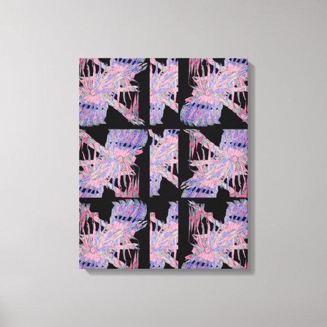 Pastel Abyss Soft Geometric Abstract Art Canvas Print (Front)
