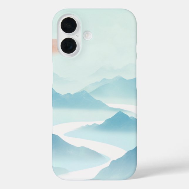 Pastel Aesthetic Bold Phone Case | mountain vibes (Back)
