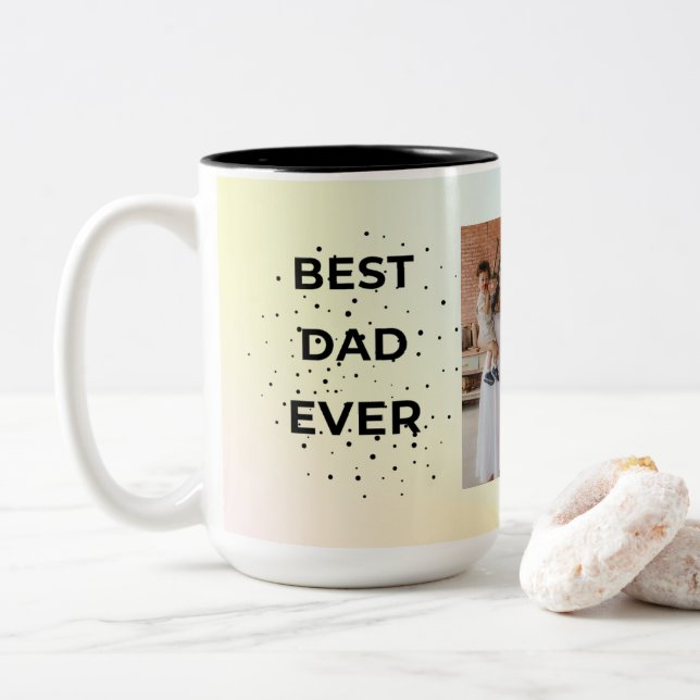 Pastel Aesthetic Elegant Dad Coffee Mug  (With Donut)