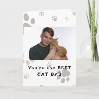 Pastel Aesthetic Elegant Greeting Card | cat dad