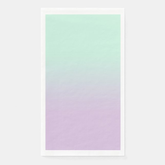 Pastel Aesthetic Mint And Lilac Gradient Ombre    Napkin (Front)