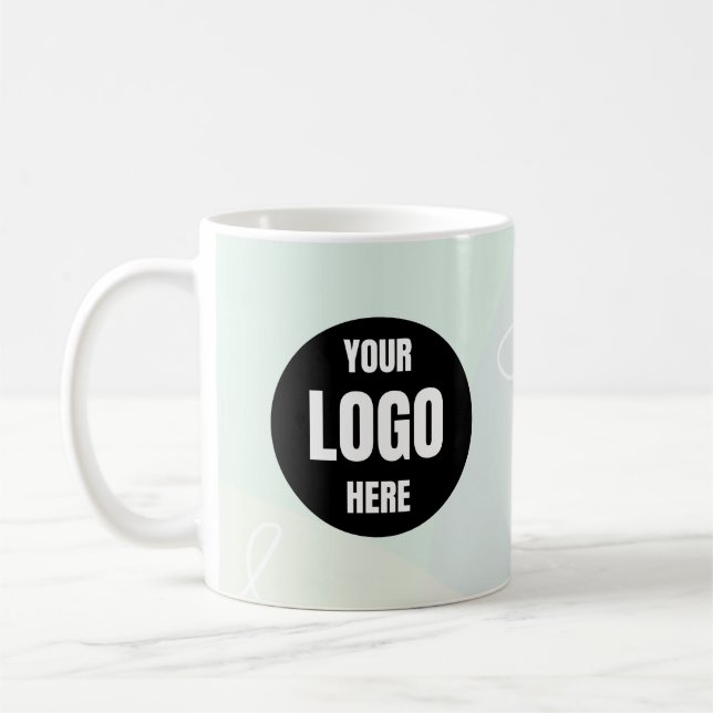 Pastel Aesthetic Modern Small Business Coffee Mug  (Left)