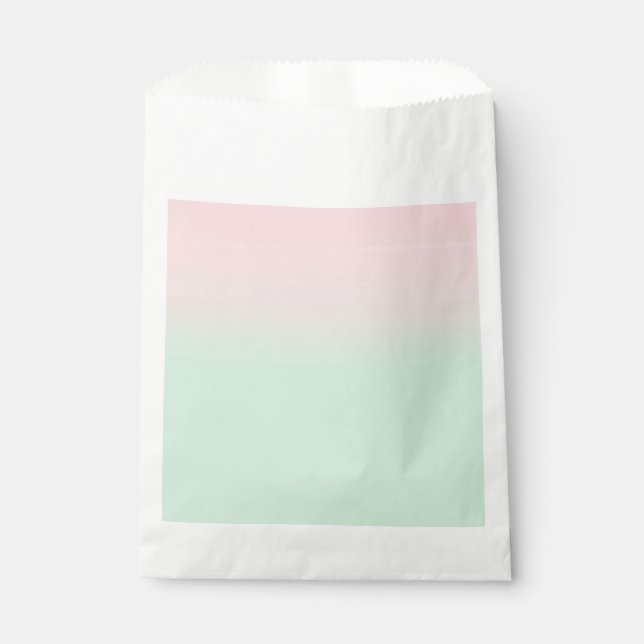 Pastel Aesthetic Muted Gradient Pink Mint Green    Favour Bags (Front)