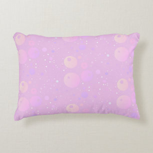 Pastel aesthetic pink dots pattern  decorative cushion