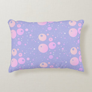 Pastel aesthetic purple polka dot pattern decorative cushion