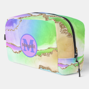 Pastel Agate Rainbow Holographic Dop Kit Dopp Kit