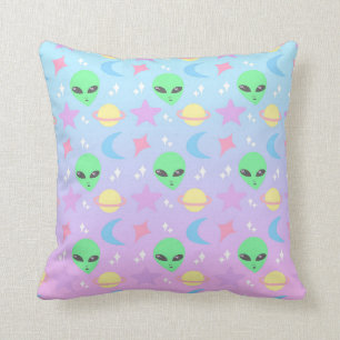 Pastel Alien Pattern Cushion