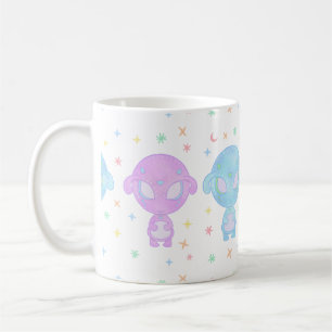 Pastel Alien Twin Sisters Cute Cosmic Kawaii Coffee Mug