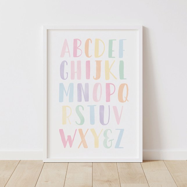 Pastel Alphabet Girls Room Poster (Creator Uploaded)