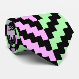 Pastel and Black Neck Tie