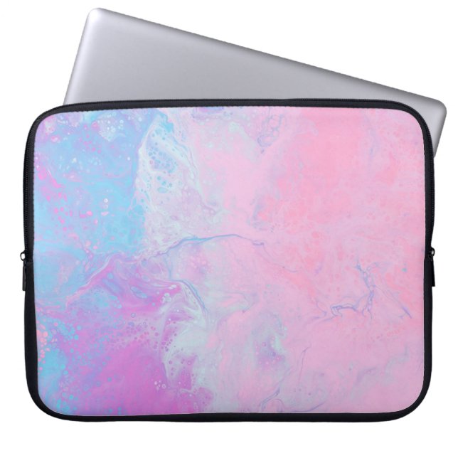 PASTEL AND BLUE PAINT LAPTOP SLEEVE (Front)