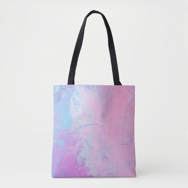 PASTEL AND BLUE PAINT TOTE BAG (Front)