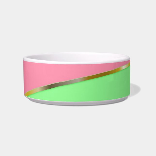 Pastel and Gold Pet Bowl (Front)