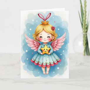 Pastel Angel Christmas Card
