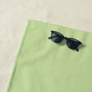 Pastel Apple Green Solid Colour Beach Towel