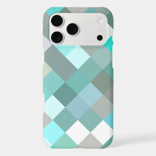 Pastel Aqua Turquoise Jade Green Pixel Block Art