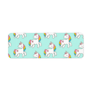 Pastel Aqua Unicorn Pattern