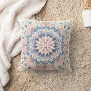 Pastel Arabesque Mandala Art Cushion