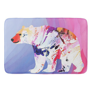 Pastel Arctic Explorer in Watercolour       Bath Mat
