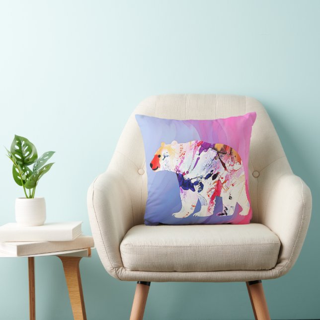 Pastel Arctic Explorer in Watercolour       Cushion (Chair)