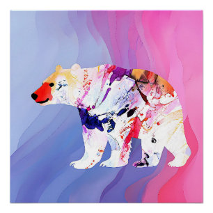 Pastel Arctic Explorer in Watercolour       Poster