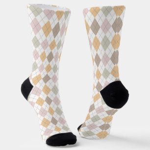 Pastel Argyle Pattern Socks