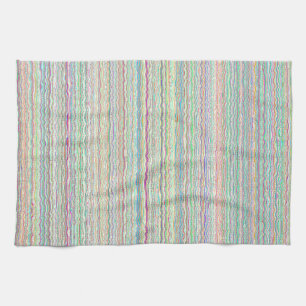 Pastel Art Stripes Custom Kitchen Towel