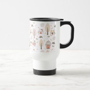 Pastel Autumn Cute Cats Travel Mug