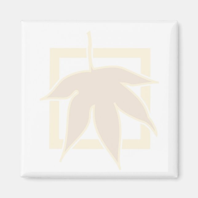 Pastel Autumn Maple Leaf Magnet (Front)