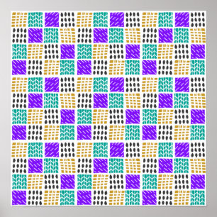 Pastel Autumn Seamless Pattern Bookmark Poster